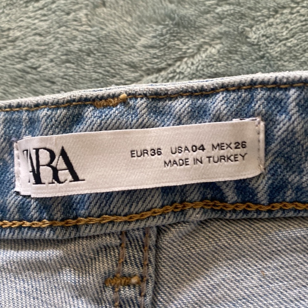 NWT’S Zara Slim Fit High Waisted White washed Jeans Size 36 4 - Picture 10 of 12